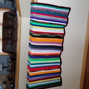 Like New Vintage Crocheted Throw, 52 x 40, Colorful, EUC